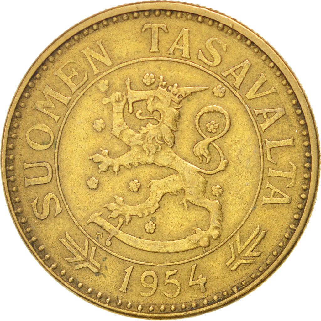 FINLAND, 50 Markkaa, 1954, KM #40, EF(40-45), Aluminum-Bronze, 25, 5.50