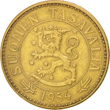 FINLAND, 50 Markkaa, 1954, KM #40, EF(40-45), Aluminum-Bronze, 25, 5.50