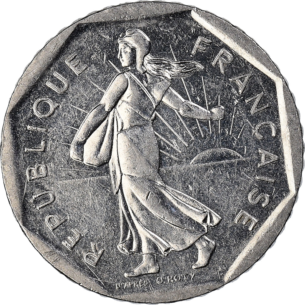 Moeda, França, 2 Francs, 1996