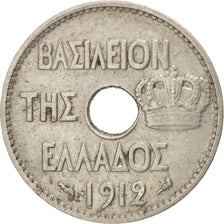 GREECE, 5 Lepta, 1912, KM #62, EF(40-45), Nickel, 3.04