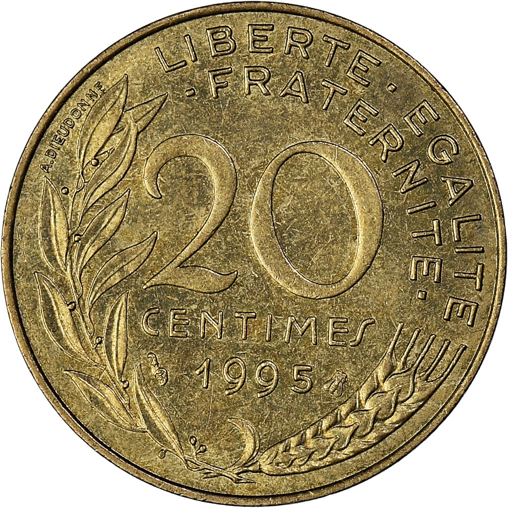 Coin, France, 20 Centimes, 1995