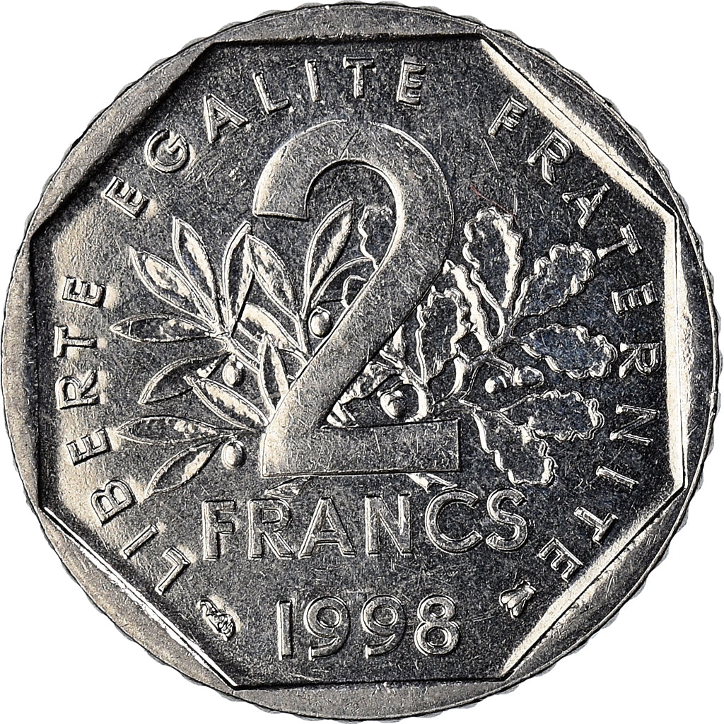 Coin, France, 2 Francs, 1998