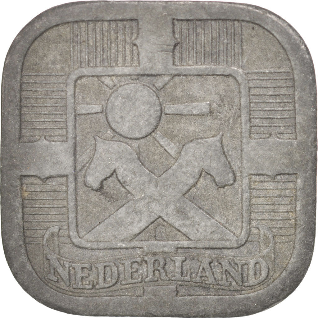 NETHERLANDS, 5 Cents, 1941, KM #172, EF(40-45), Zinc, 18, 3.64