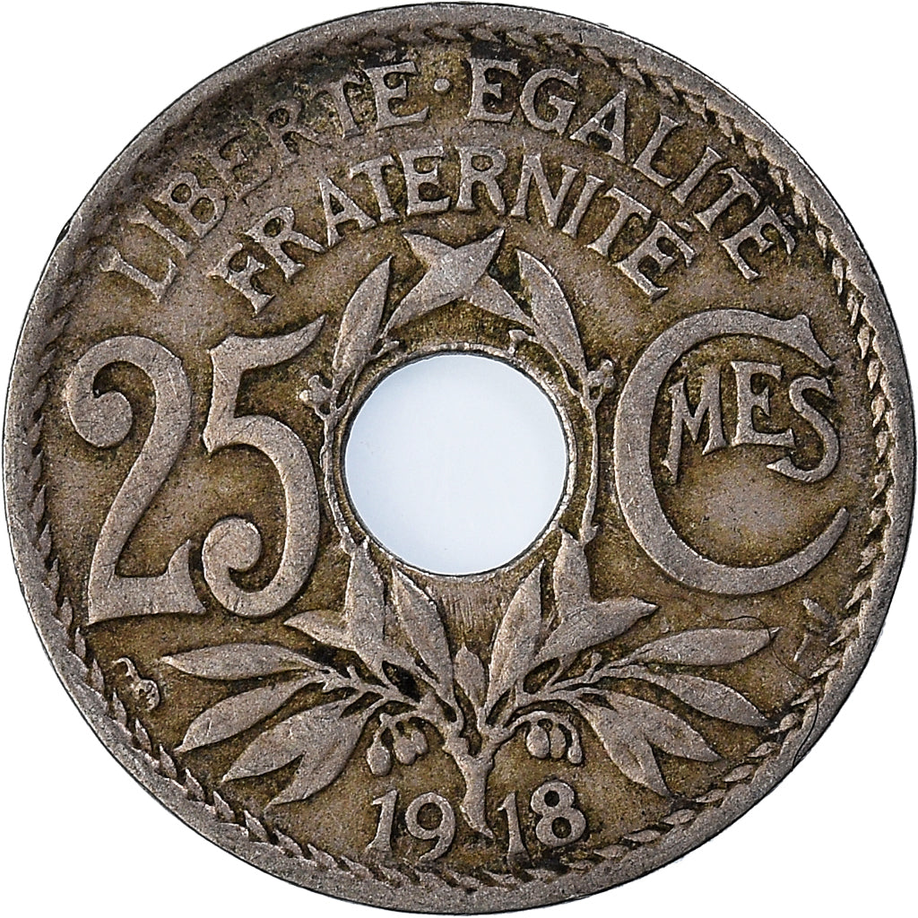 Moneda, Francia, 25 Centimes, 1918
