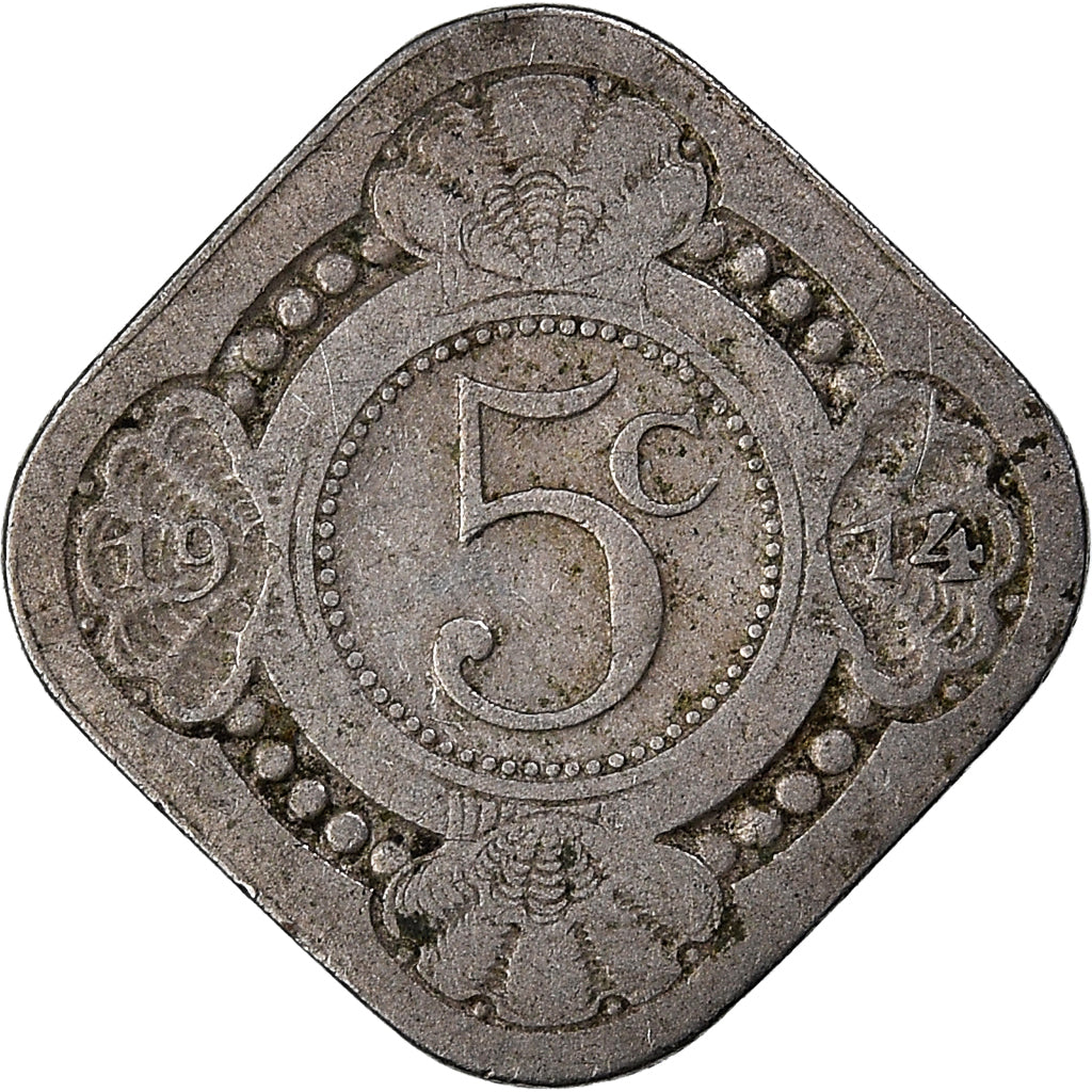 Moneda, Países Bajos, 5 Cents, 1914