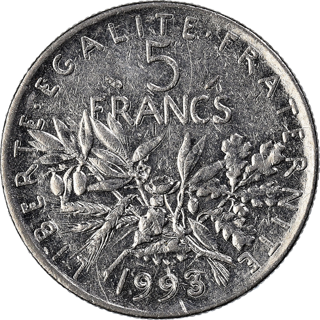 Coin, France, 5 Francs, 1993