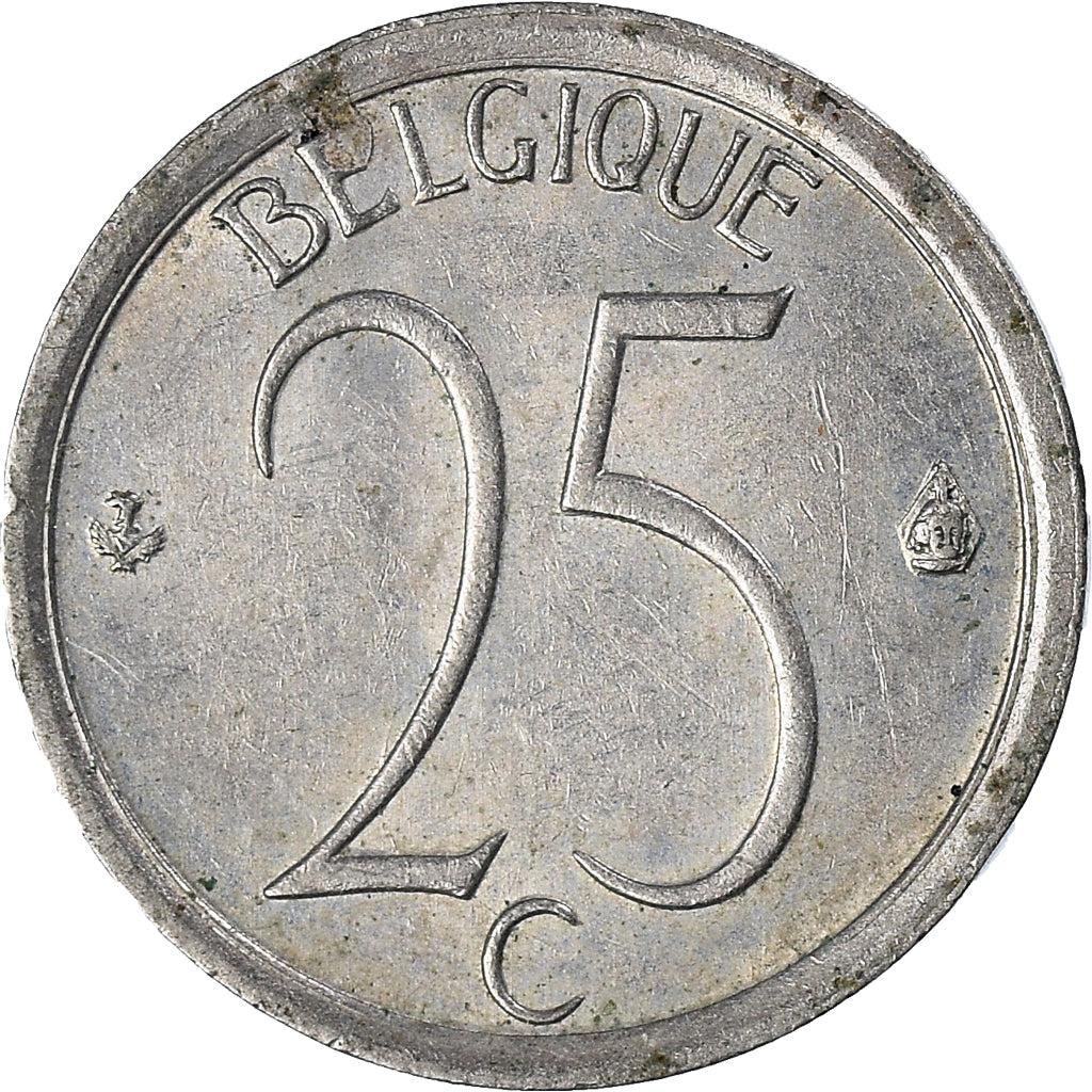 Coin, Belgium, 25 Centimes, 1966