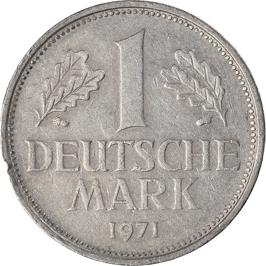 Moeda, ALEMANHA - REPÚBLICA FEDERAL, Mark, 1971