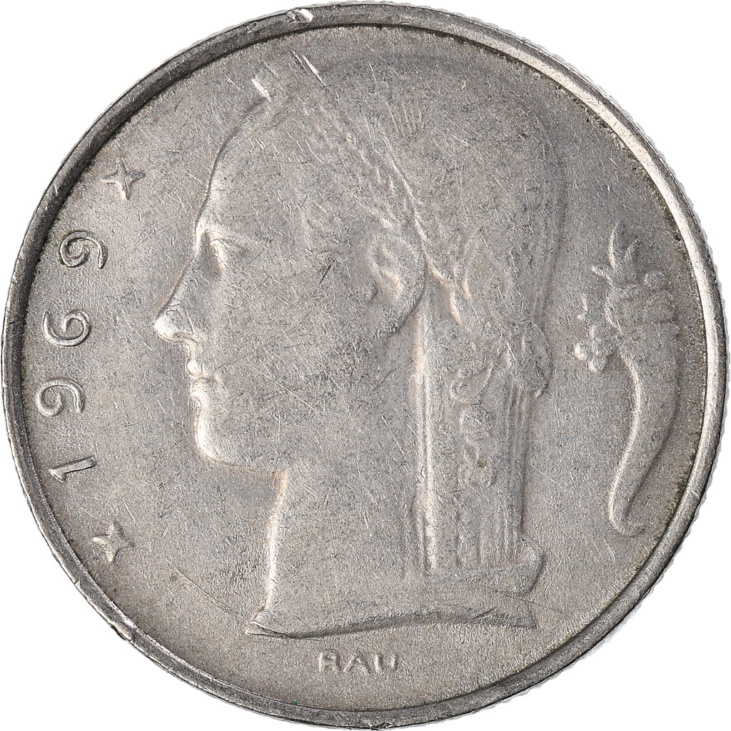 Moneda, Bélgica, 5 Francs, 5 Frank, 1969