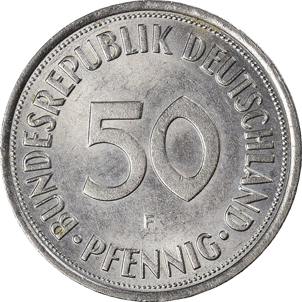 Moneda, ALEMANIA - REPÚBLICA FEDERAL, 50 Pfennig, 1972