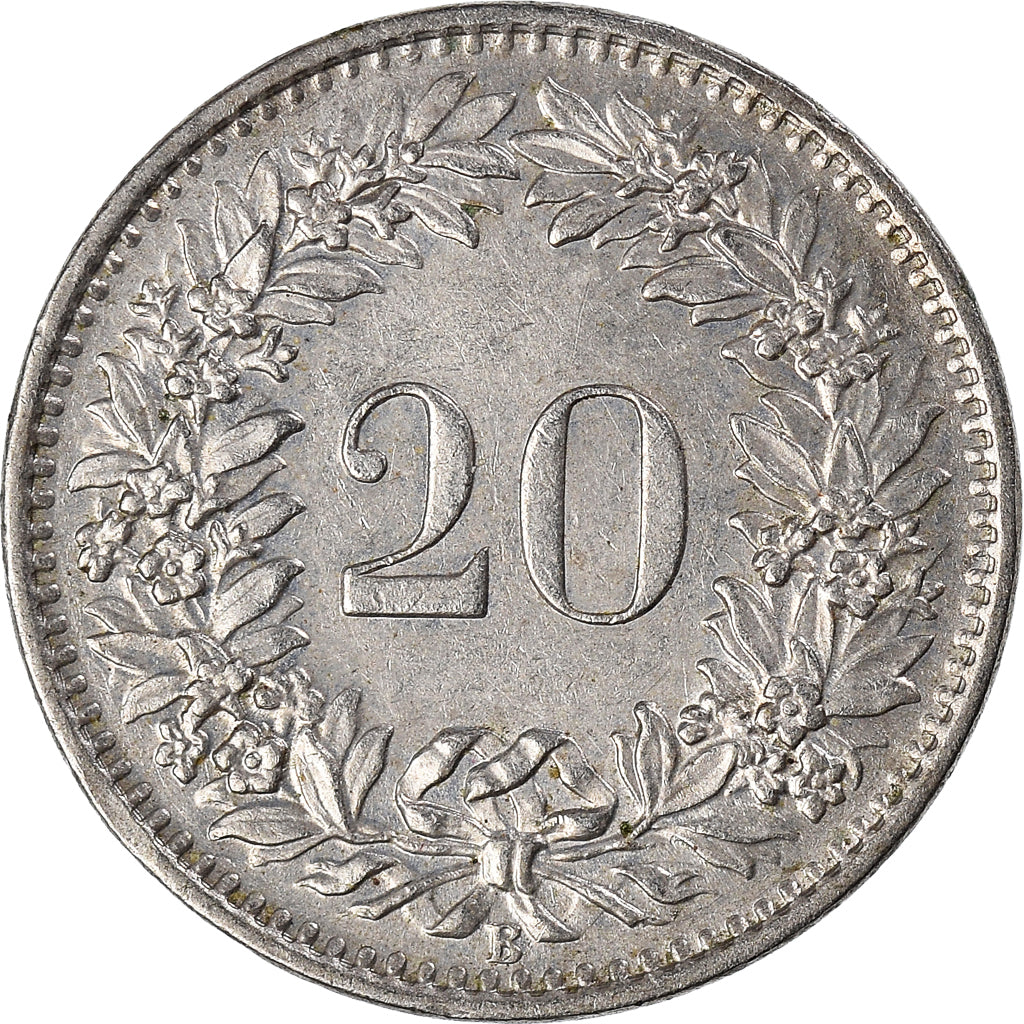 Coin, Switzerland, 20 Rappen, 1968