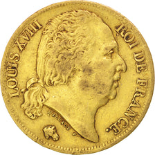 Monnaie, France, Louis XVIII, Louis XVIII, 20 Francs, 1819, Lille, TB+, Or
