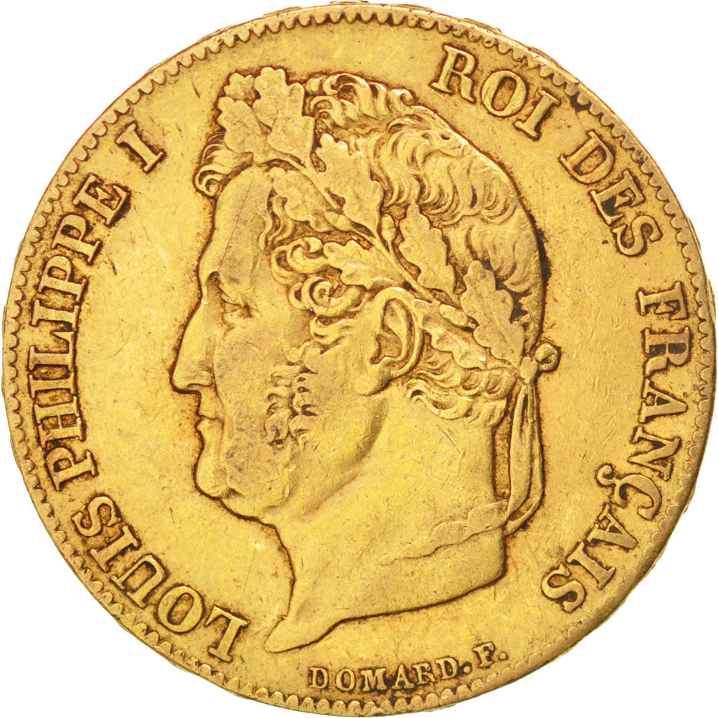 FRANCE, Louis-Philippe, 20 Francs, 1839, Paris, KM #750.1, EF(40-45), Gold,...