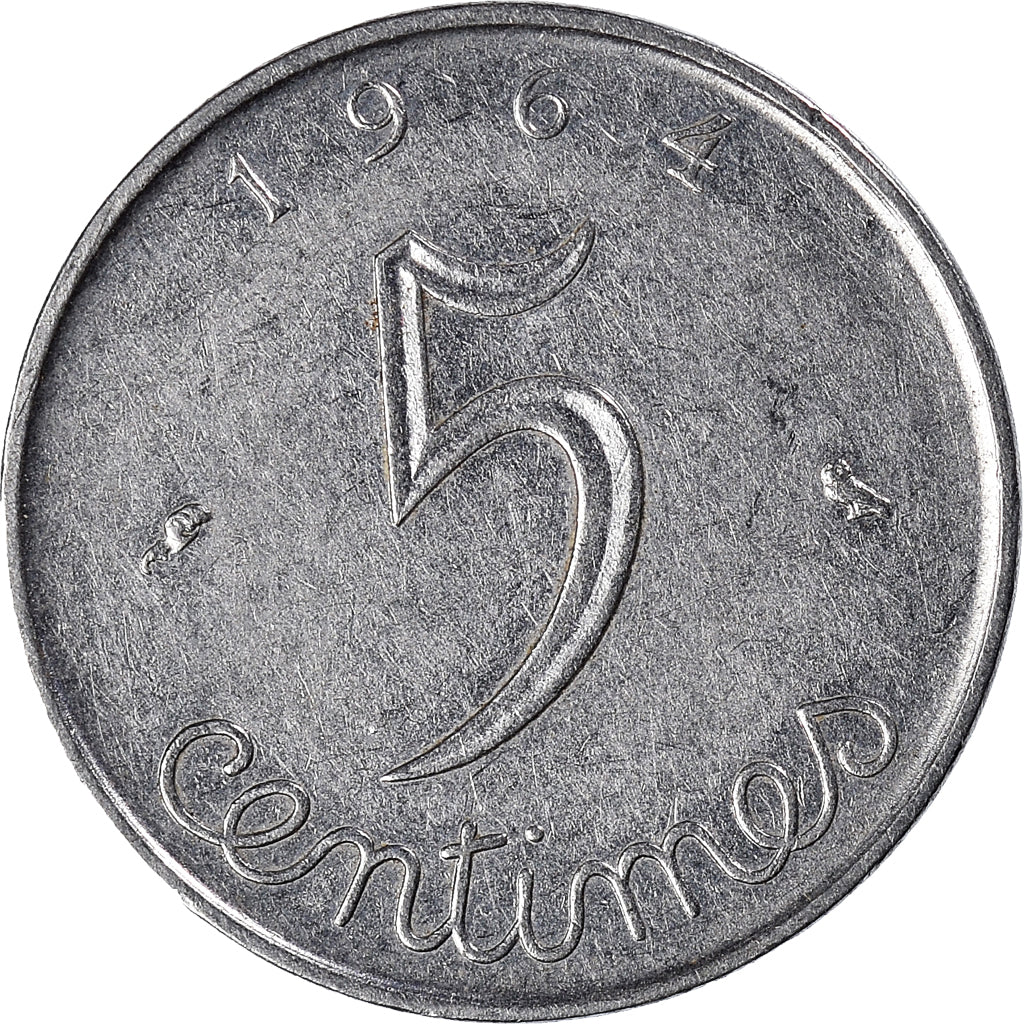 Coin, France, 5 Centimes, 1964