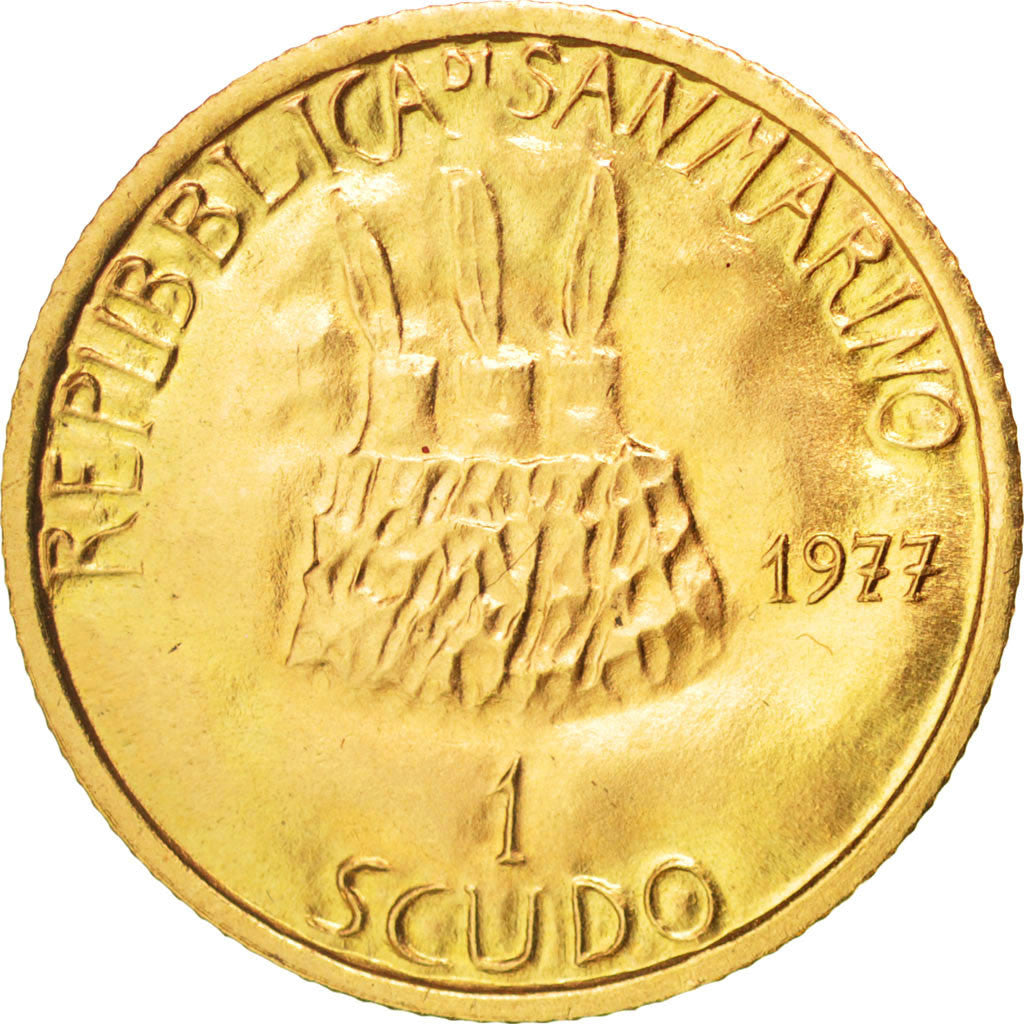 SAN MARINO, Scudo, 1977, KM #73, MS(64), Gold, 3.00