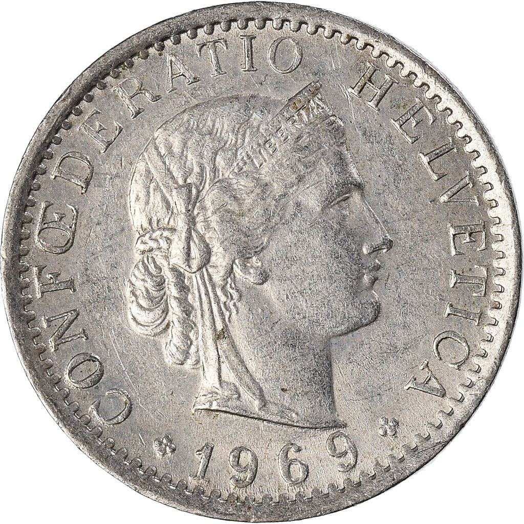 Munten, Zwitserland, 20 Rappen, 1969