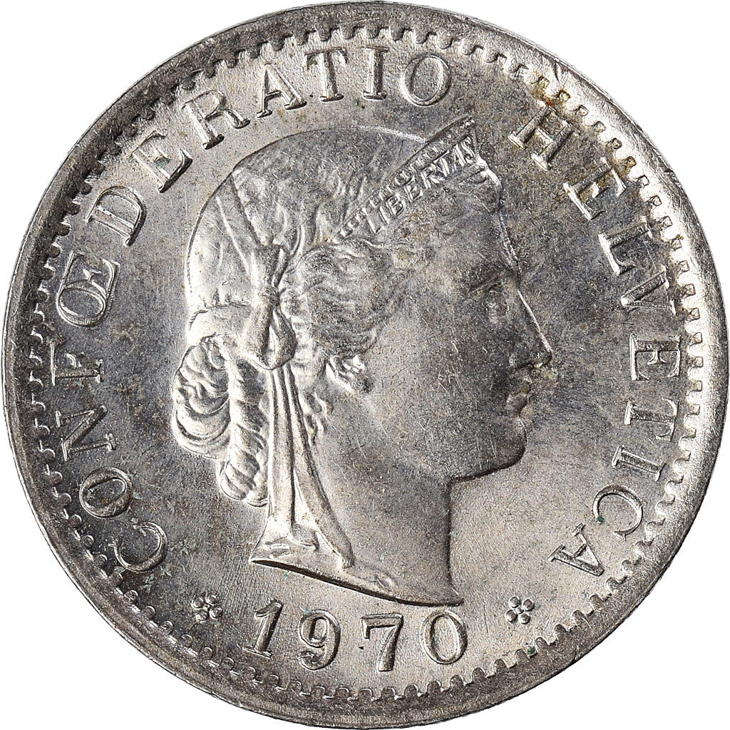 Munten, Zwitserland, 20 Rappen, 1970