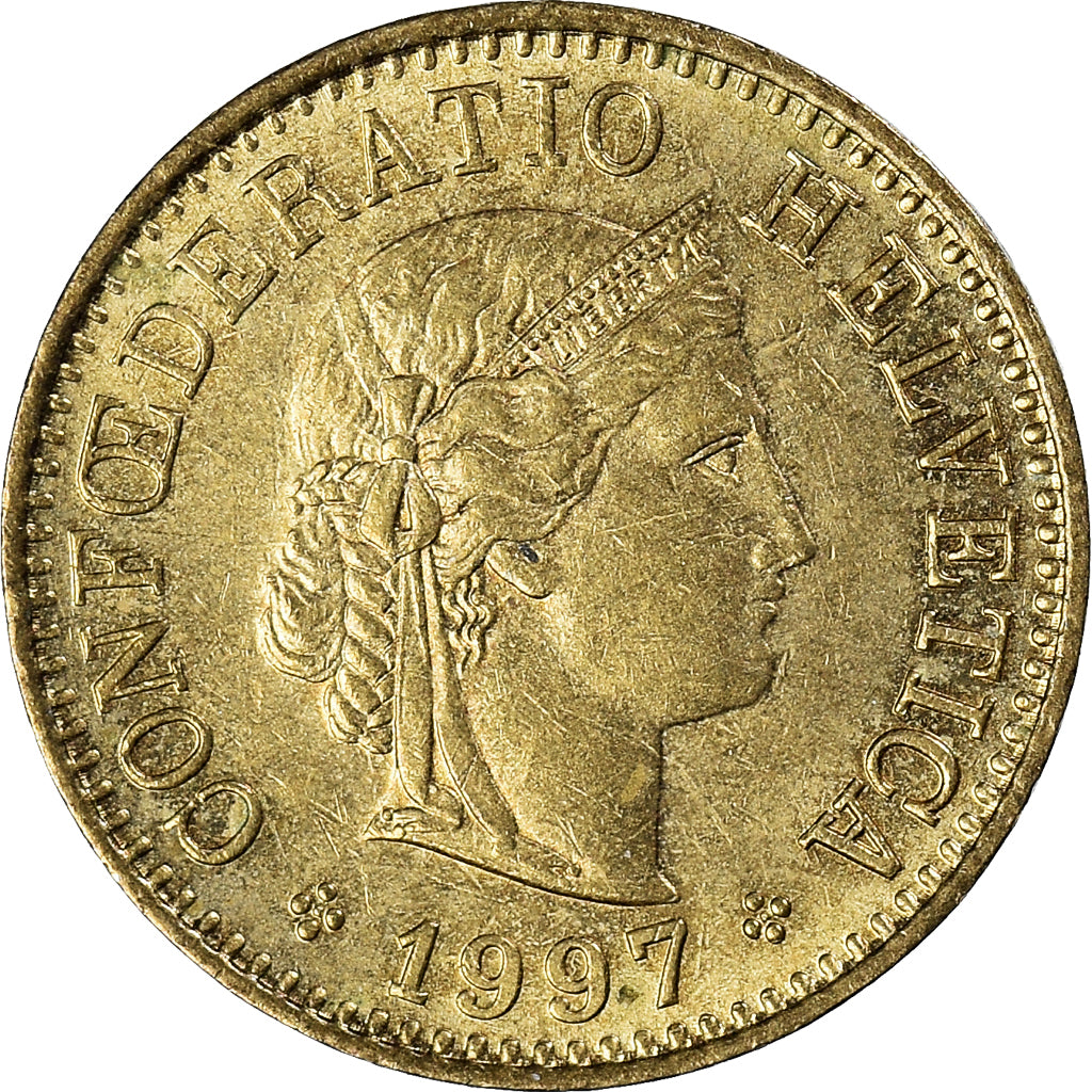 Moeda, Suíça, 5 Rappen, 1997
