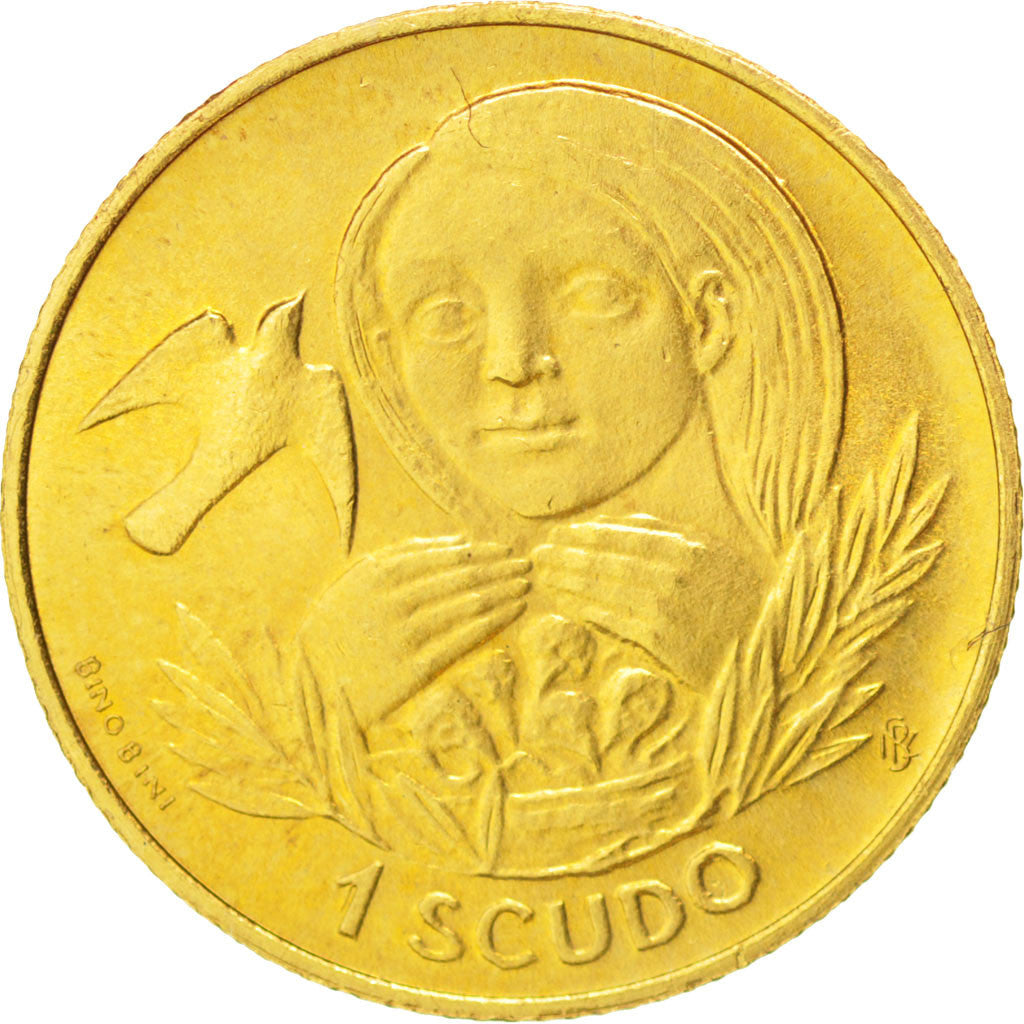 Coin, San Marino, Scudo, 1980, MS(64), Gold, KM:113