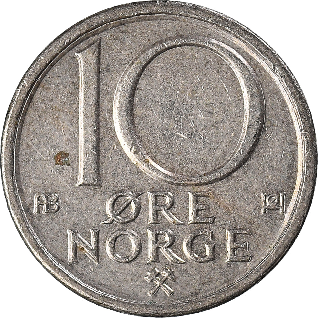 Moneta, Norvegia, 10 Öre, 1976