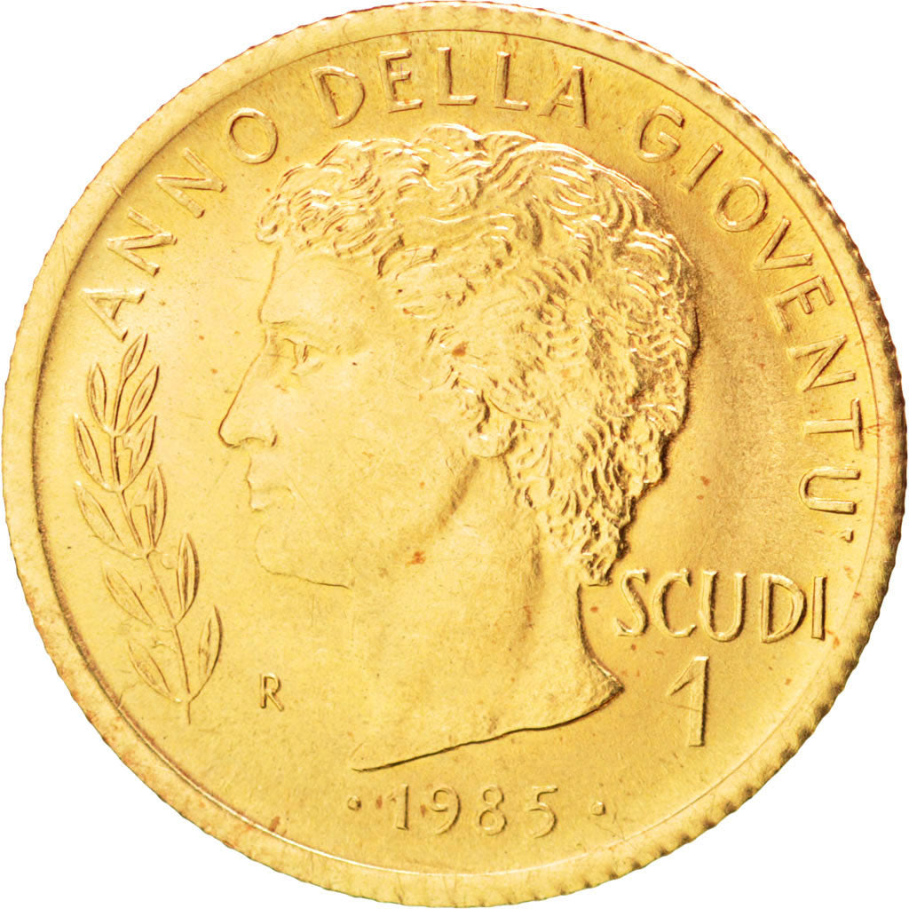 SAN MARINO, Scudo, 1985, KM #184, MS(64), Gold, 2.00