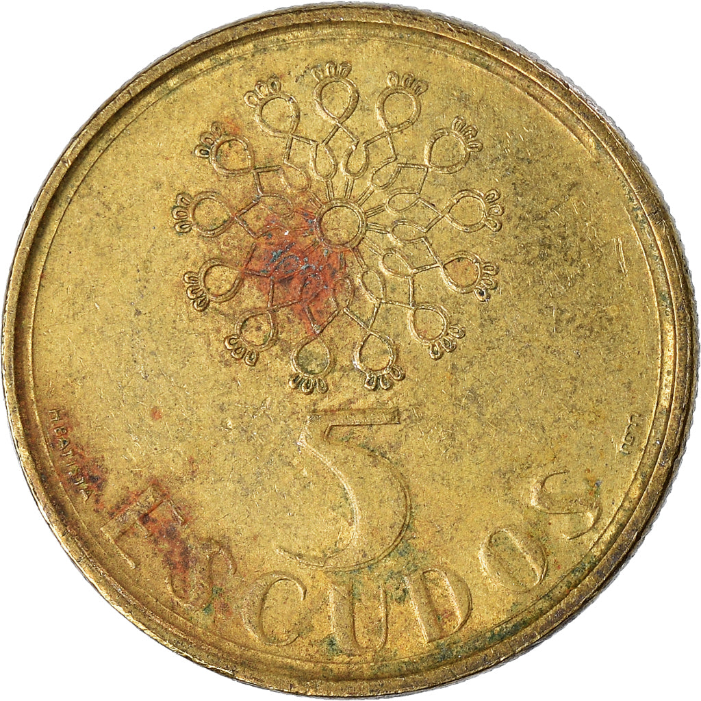 Coin, Portugal, 5 Escudos, 1991