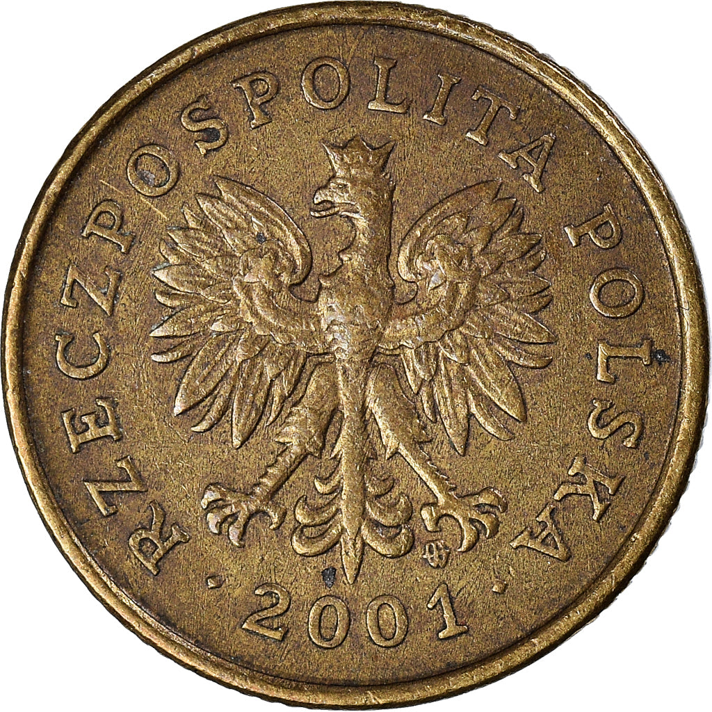 Moeda, Polónia, 5 Groszy, 2001