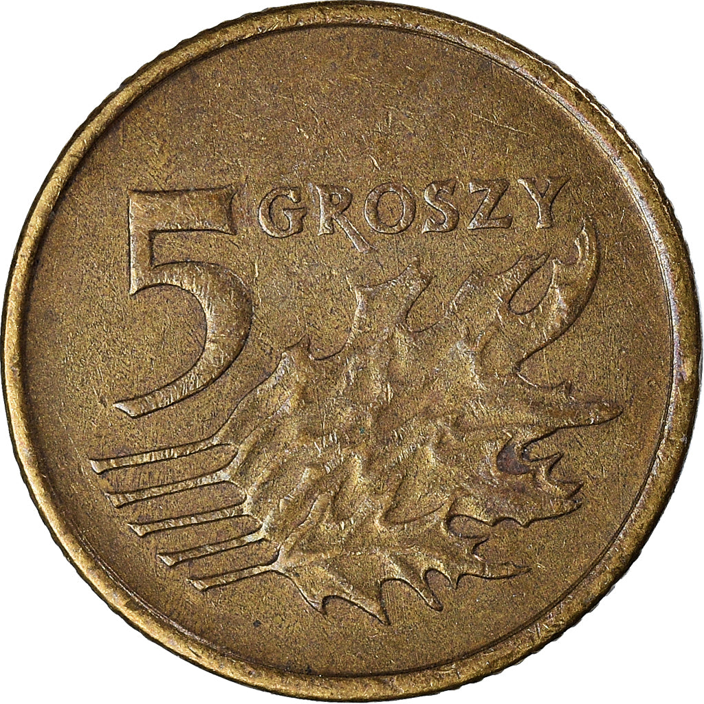 Moeda, Polónia, 5 Groszy, 2001