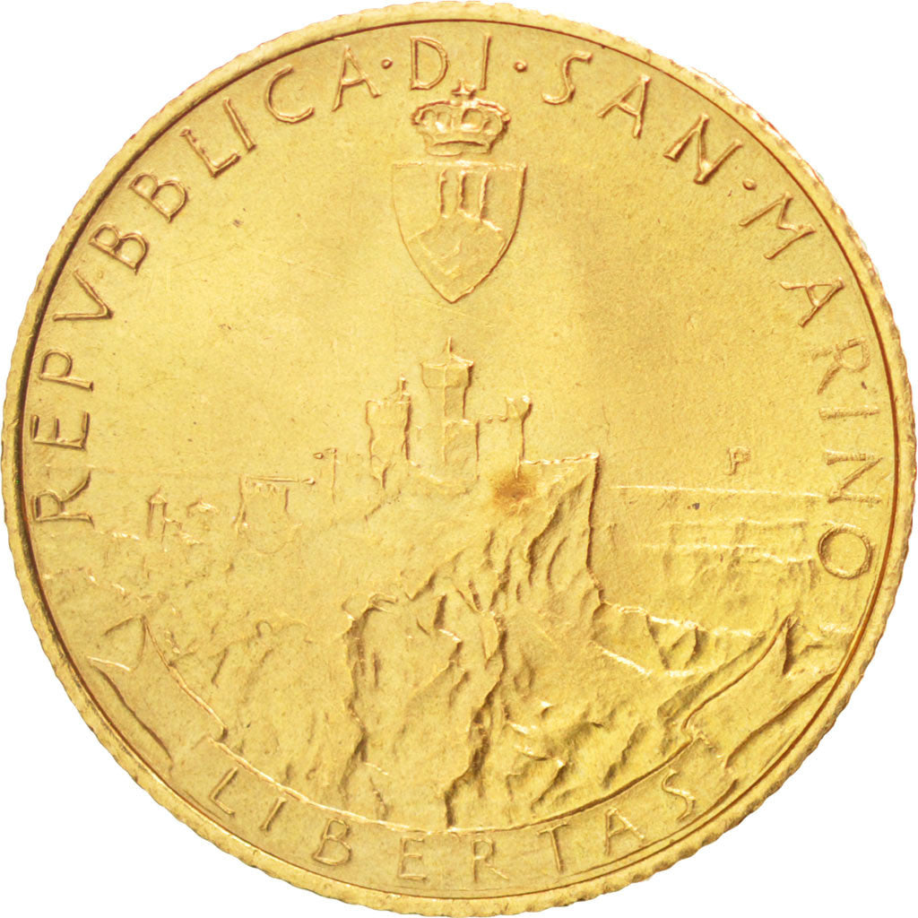 SAN MARINO, Scudo, 1986, KM #198, MS(64), Gold, 3.40