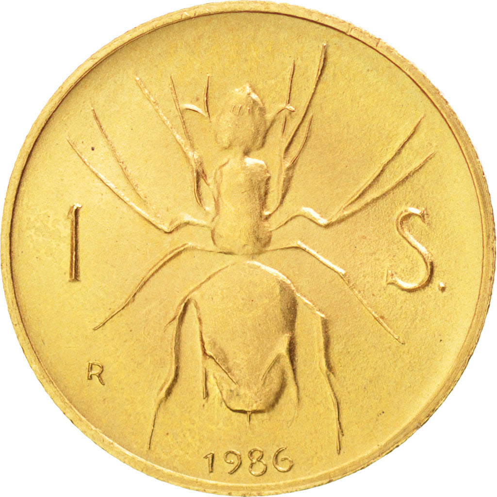 SAN MARINO, Scudo, 1986, KM #198, MS(64), Gold, 3.40