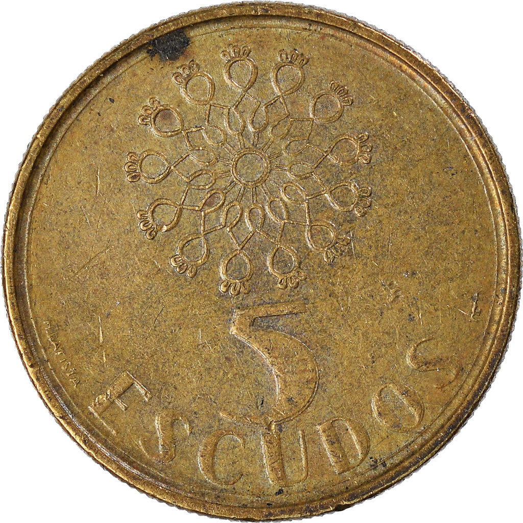 Moneta, Portogallo, 5 Escudos, 1987