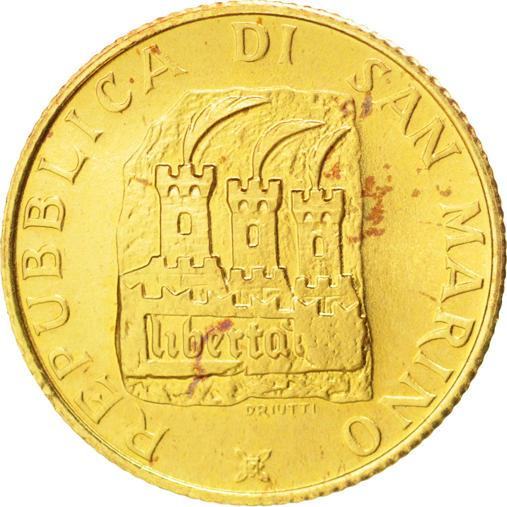 SAN MARINO, Scudo, 1988, KM #228, MS(64), Gold, 3.40