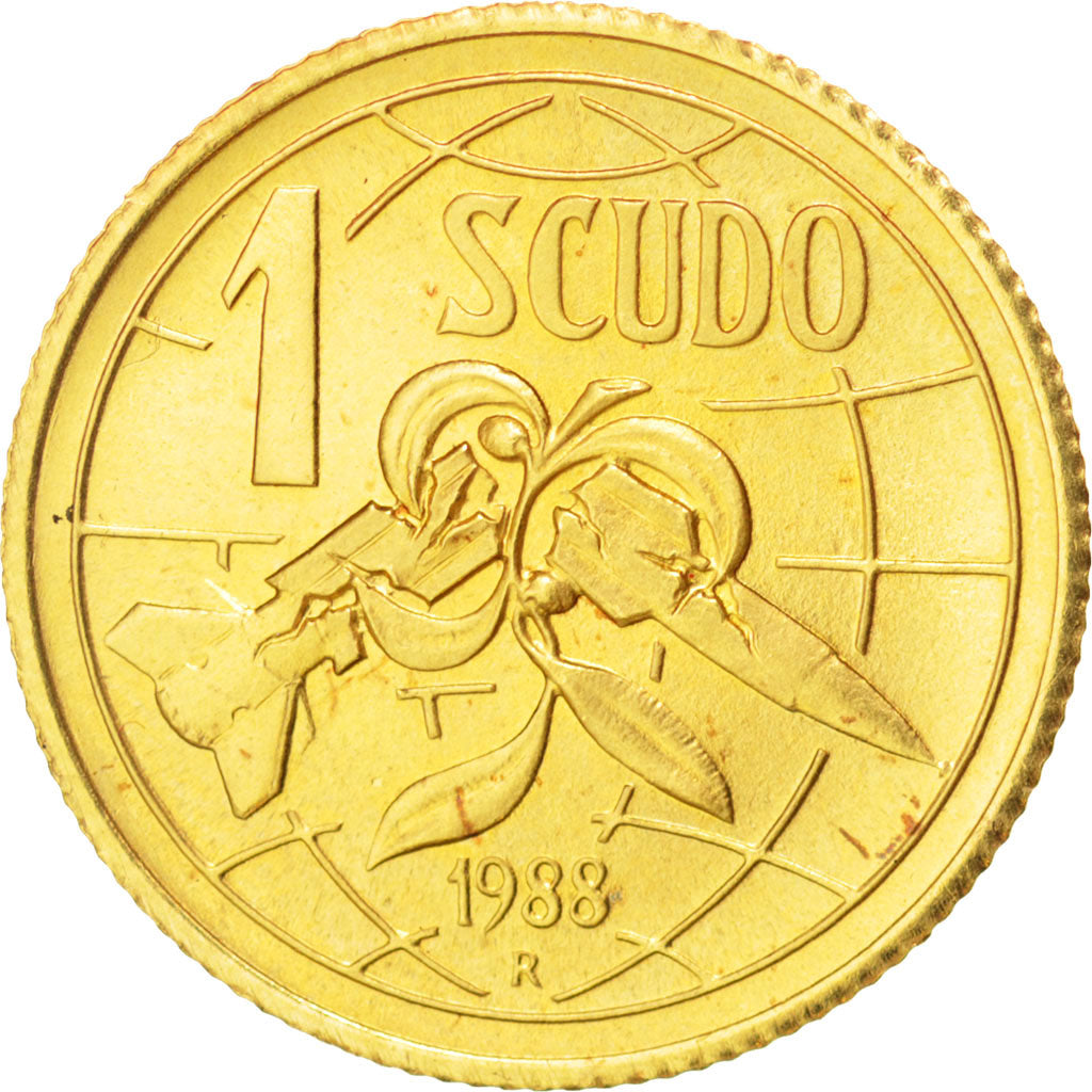 SAN MARINO, Scudo, 1988, KM #228, MS(64), Gold, 3.40