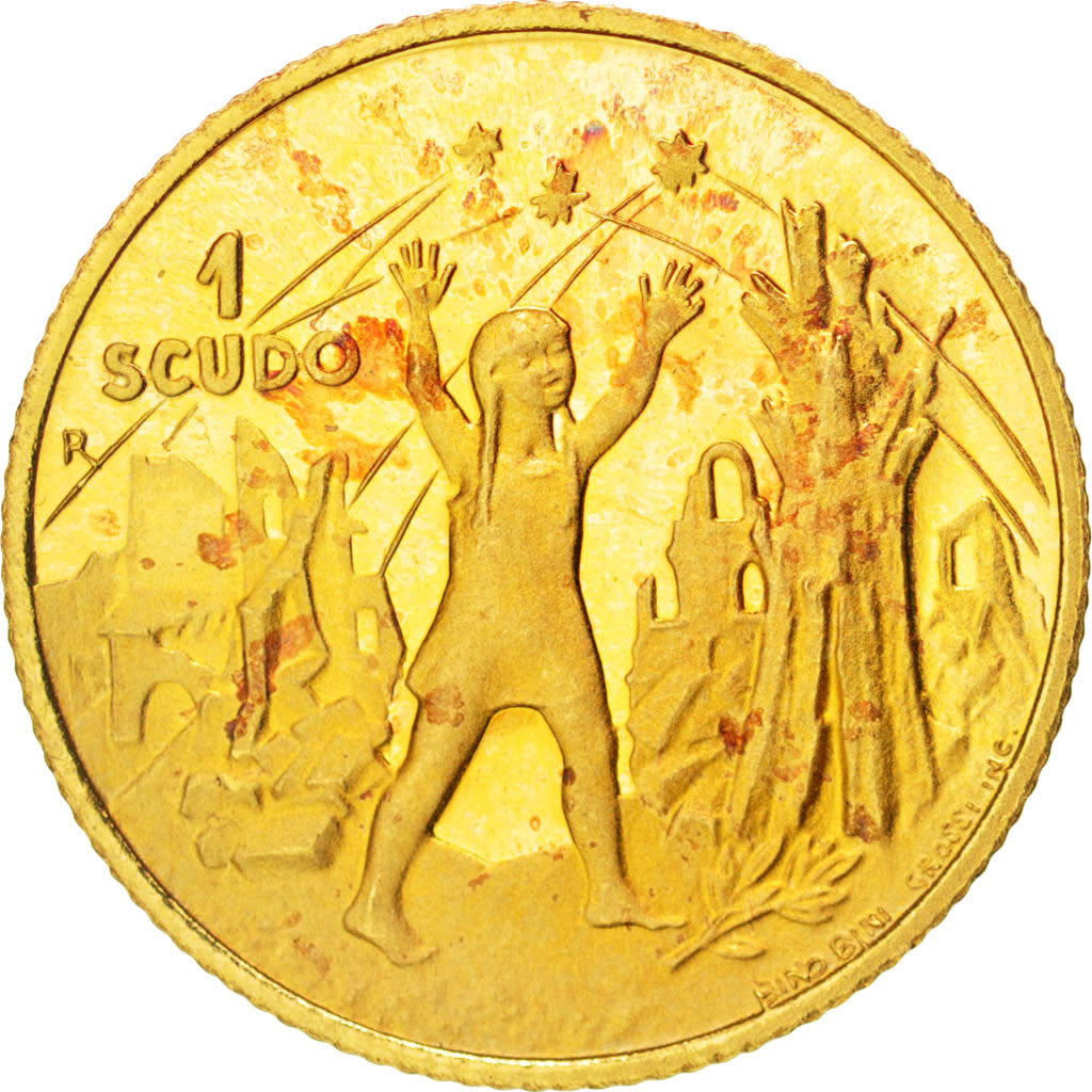 SAN MARINO, Scudo, 1991, KM #273, MS(64), Gold, 3.21