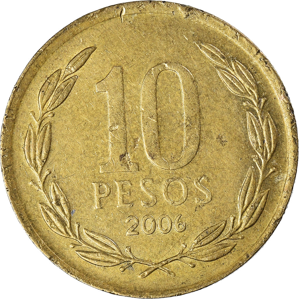 Moneda, Chile, 10 Pesos, 2006