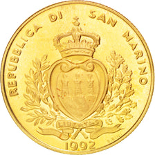 Coin, San Marino, 2 Scudi, 1992, MS(63), Gold, KM:289