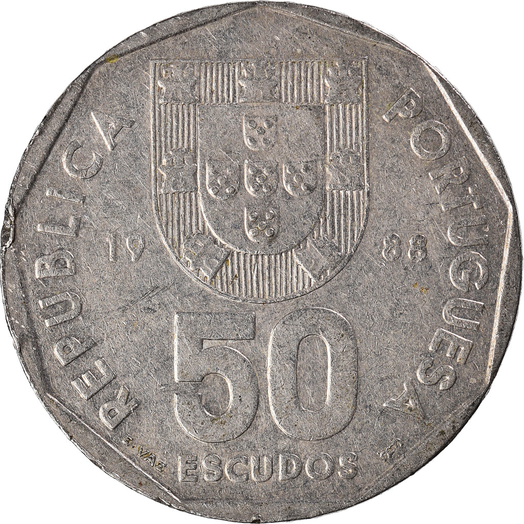 Moneta, Portogallo, 50 Escudos, 1988