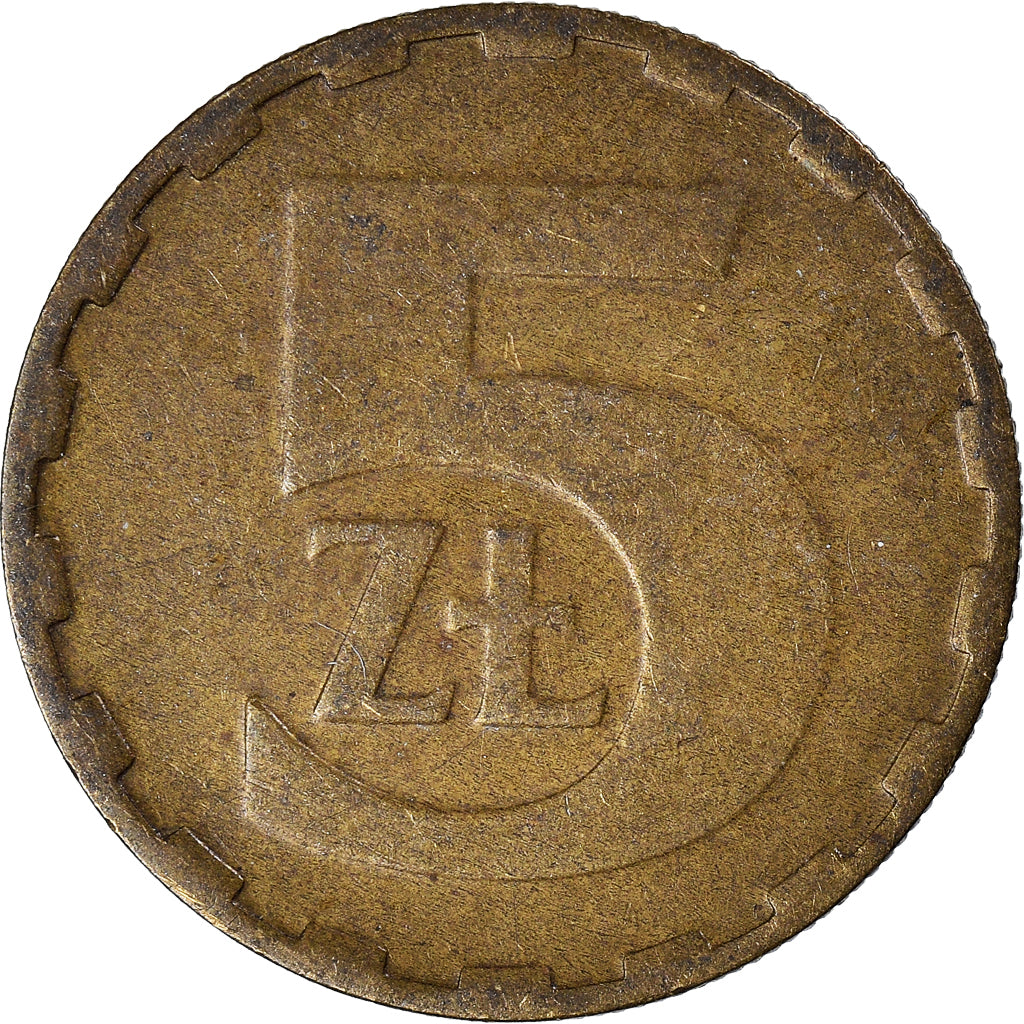 Coin, Poland, 5 Zlotych, 1981