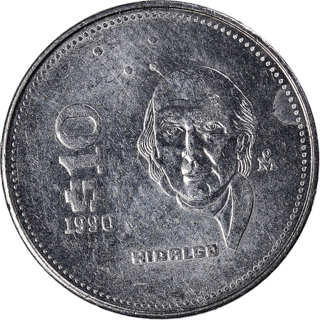 Moneda, México, 10 Pesos, 1990