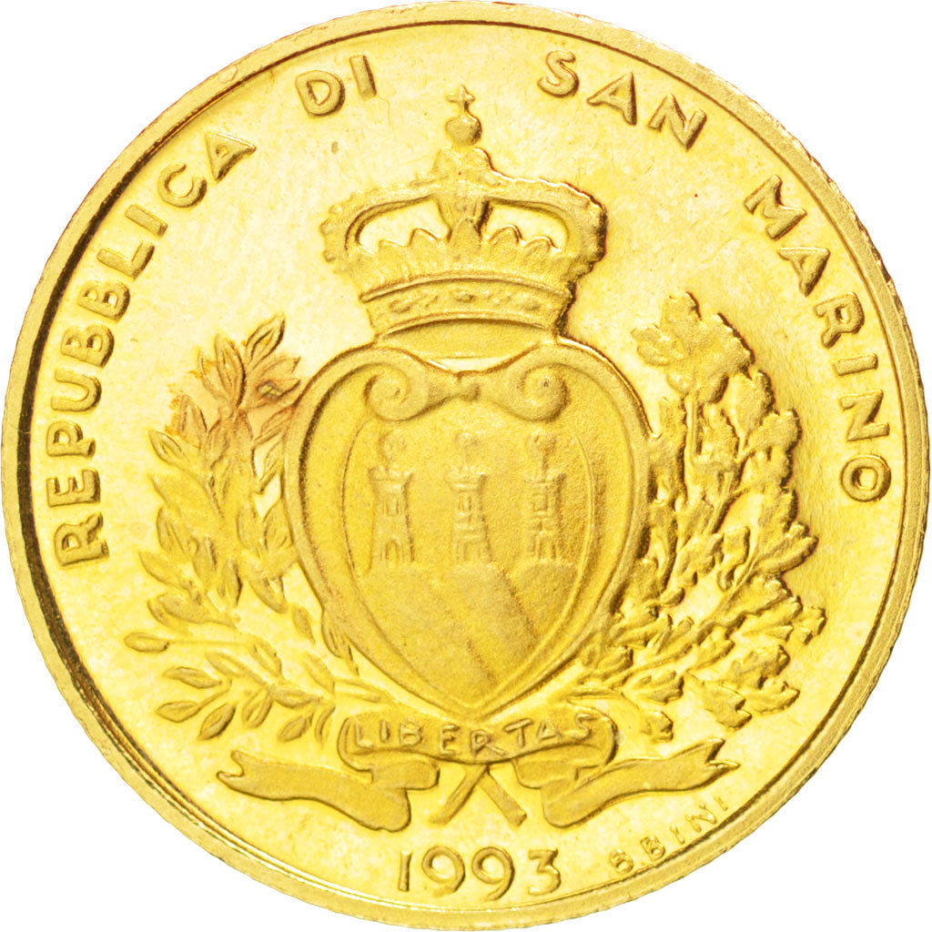 SAN MARINO, Scudo, 1993, KM #303, MS(64), Gold, 3.22