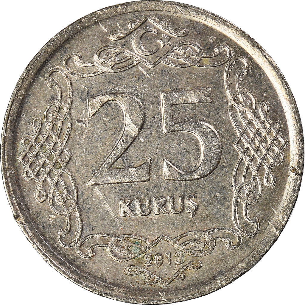 Coin, Turkey, 25 Kurus, 2013