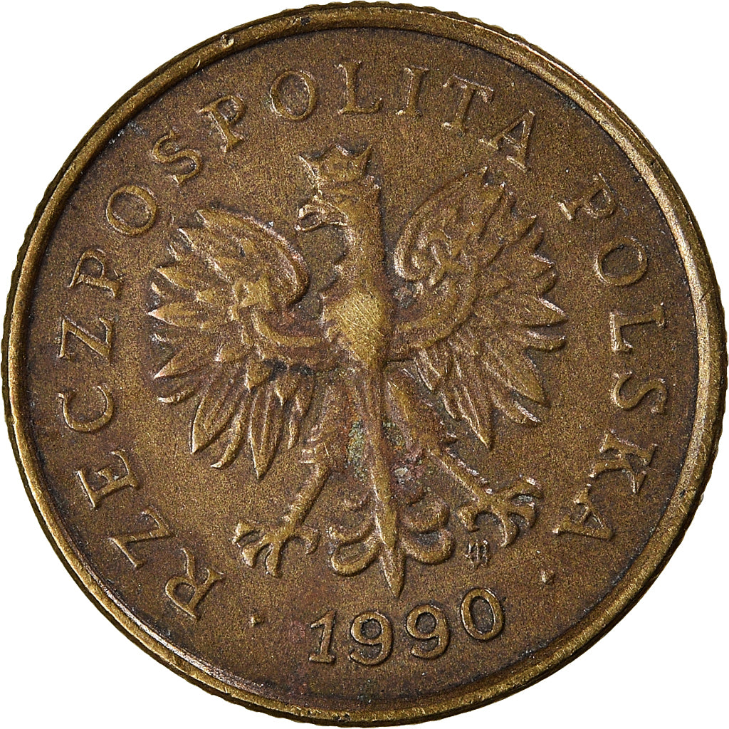 Moeda, Polónia, 5 Groszy, 1990