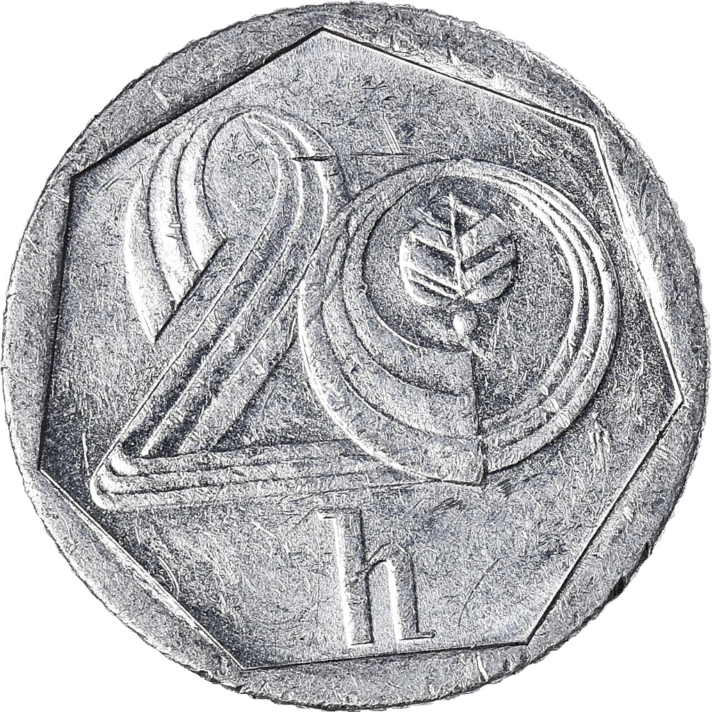 Coin, Czech Republic, 20 Haleru, 1993