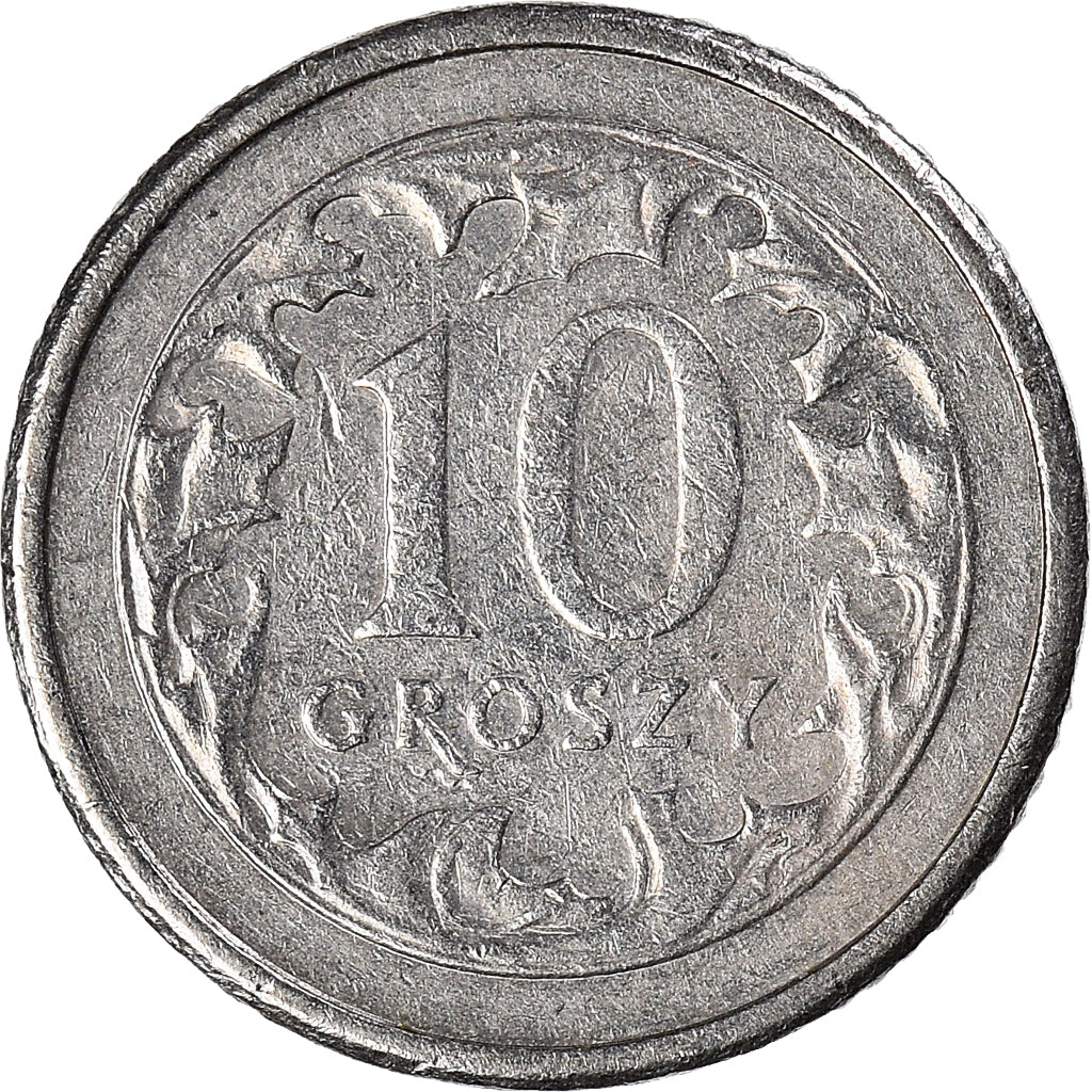 Monnaie, Pologne, 10 Groszy, 1992