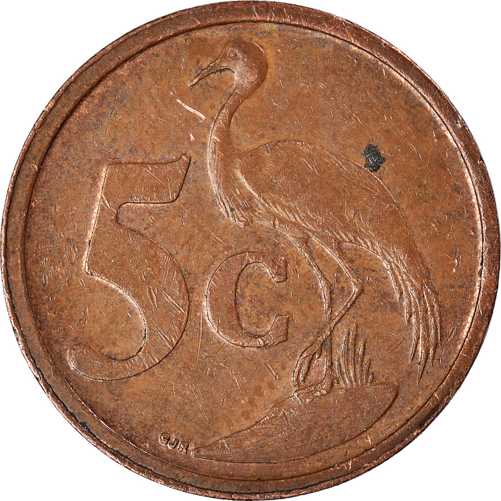 Coin, South Africa, 5 Cents, 2002