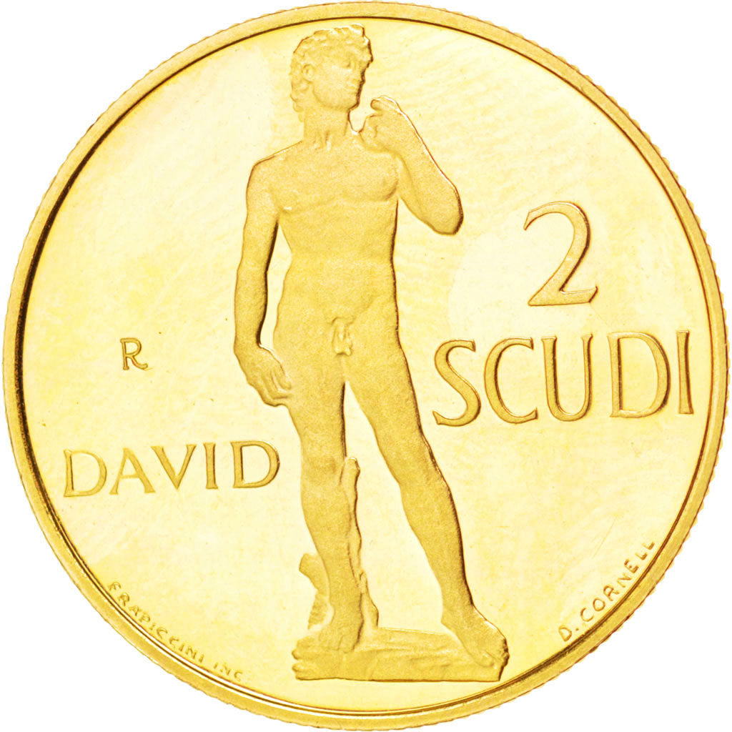 Coin, San Marino, 2 Scudi, 1997, MS(63), Gold, KM:374