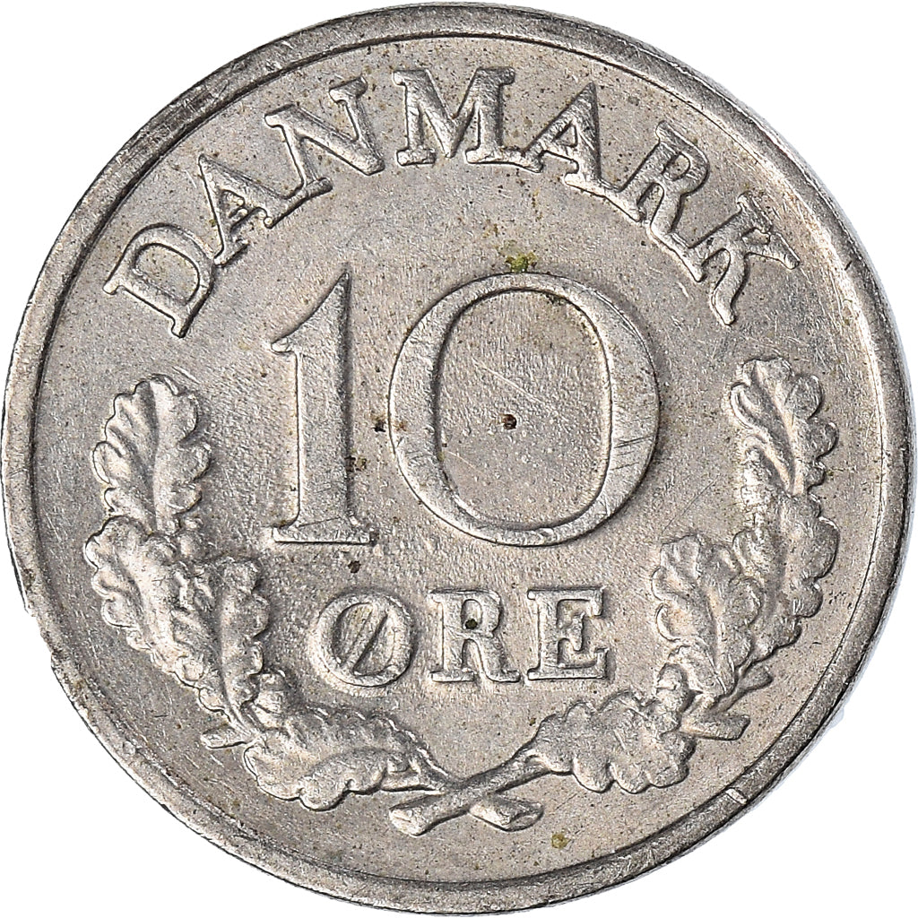 Munten, Denemarken, 10 Öre, 1964