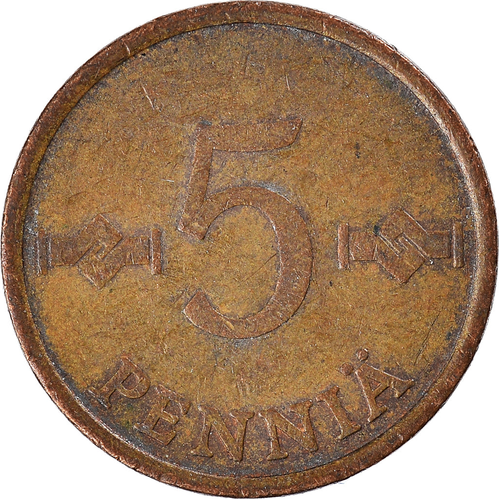 Moneda, Finlandia, 5 Pennia, 1971