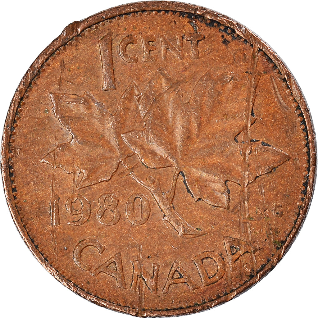 Moneda, Canadá, Cent, 1980