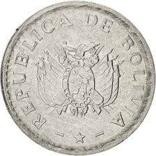 Bolivia, 2 Centavos, 1987, SPL-, Acciaio inossidabile, KM:200